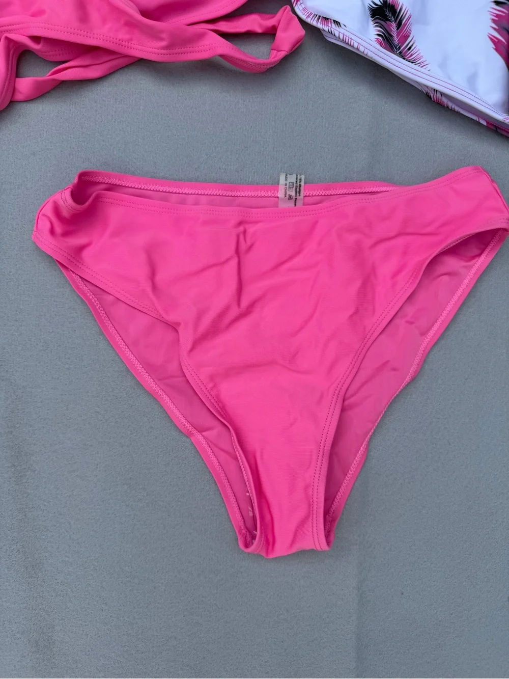Girls 3 Piece Wrap Bikini Top with Bottoms and Shorts Swim Suit Size 170 aka 14